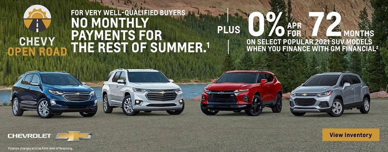 Chevy Open Road Sales Event in Columbus KS