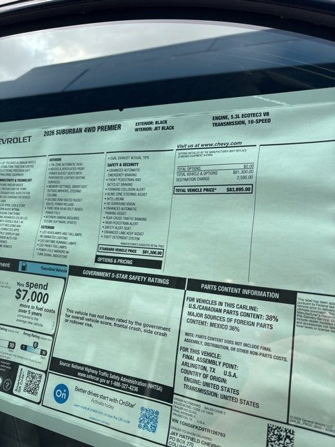 2026 Chevrolet Suburban Premier