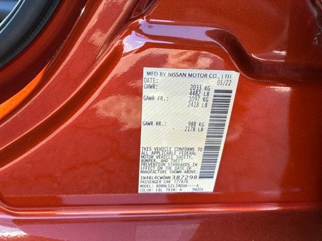 2022 Nissan Altima 2.5 SR